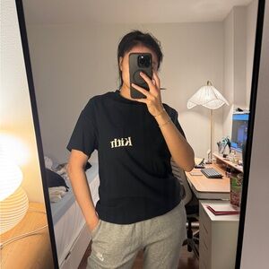 Kith Black Tee with Logo